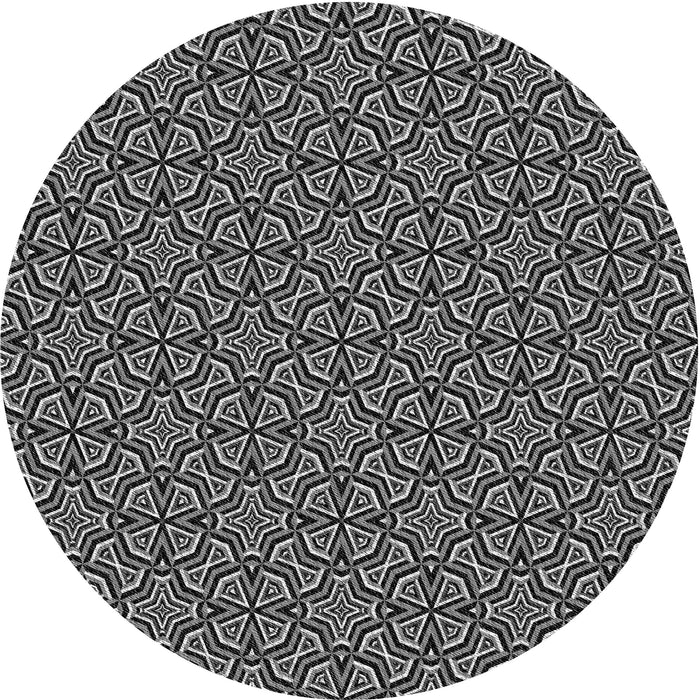 Square Machine Washable Transitional Charcoal Black Rug in a Living Room, wshpat2634gry