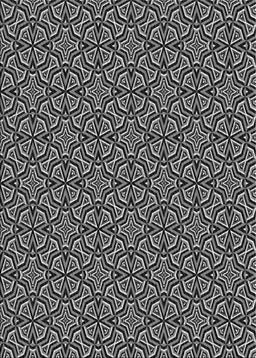 Patterned Dark Gray Novelty Rug, pat2634