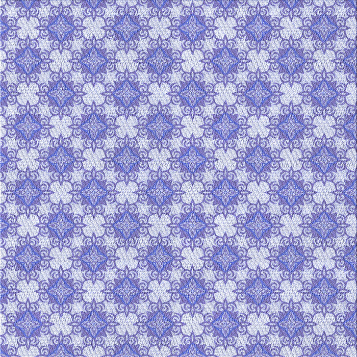 Round Machine Washable Transitional Periwinkle Purple Rug, wshpat2635blu