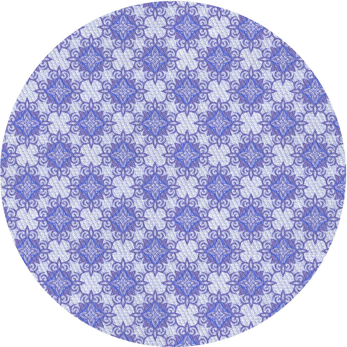Square Patterned Periwinkle Purple Rug, pat2635blu