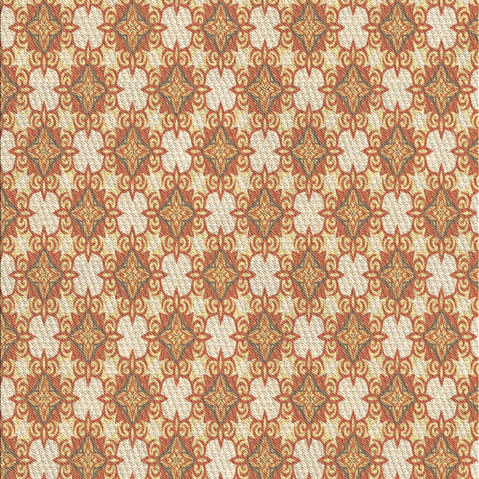 Patterned Orange Rug, pat2635brn