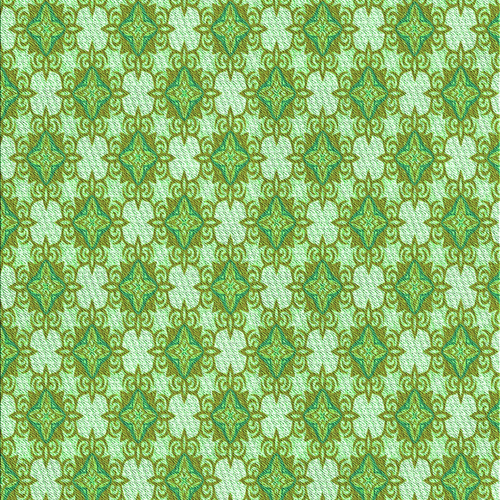 Patterned Green Rug, pat2635grn