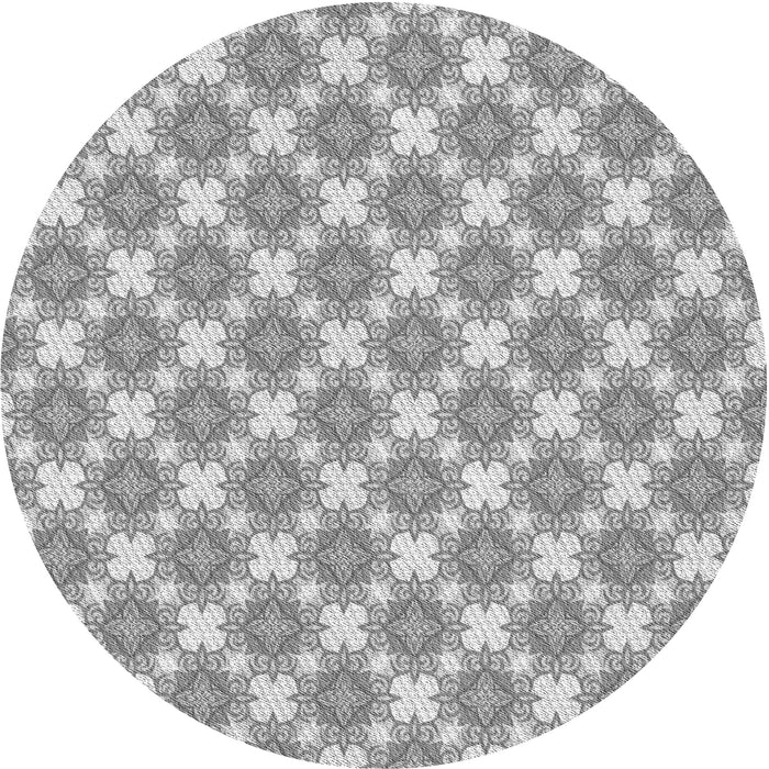 Square Patterned Gray Rug, pat2635gry