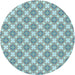Square Patterned Gray Rug, pat2635lblu