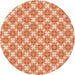 Square Machine Washable Transitional Orange Red Orange Rug in a Living Room, wshpat2635org