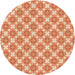 Square Patterned Orange Red Orange Rug, pat2635org