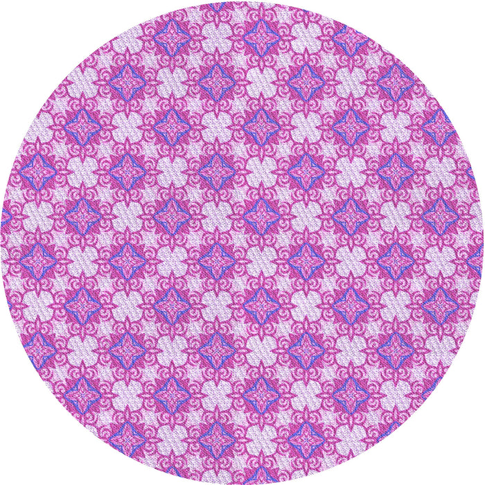 Square Machine Washable Transitional Blossom Pink Rug in a Living Room, wshpat2635pur