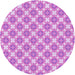 Square Patterned Blossom Pink Rug, pat2635pur