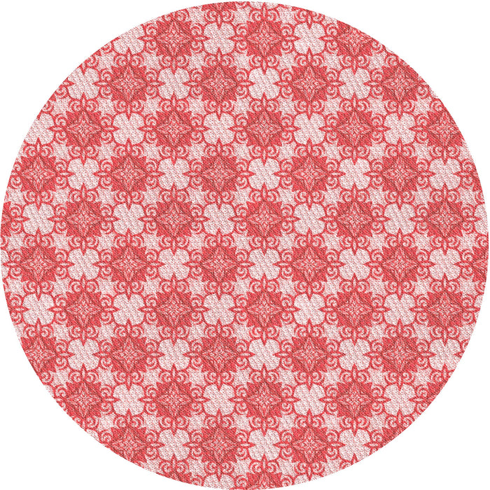 Square Patterned Pink Rug, pat2635rd