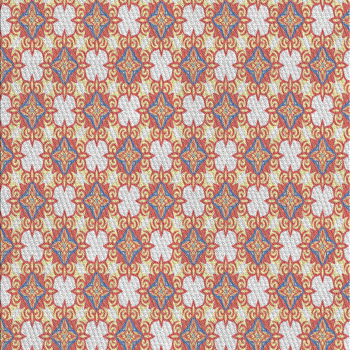 Patterned Cherry Red Novelty Rug, pat2635