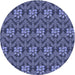 Square Patterned Blue Rug, pat2636blu