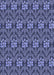 Machine Washable Transitional Blue Rug, wshpat2636blu