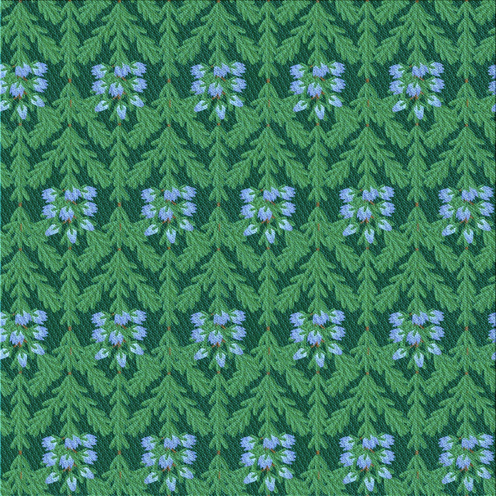 Round Patterned Medium Sea Green Rug, pat2636lblu