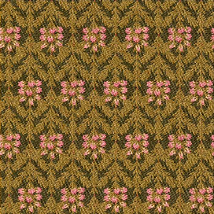 Round Patterned Cinnamon Brown Rug, pat2636org