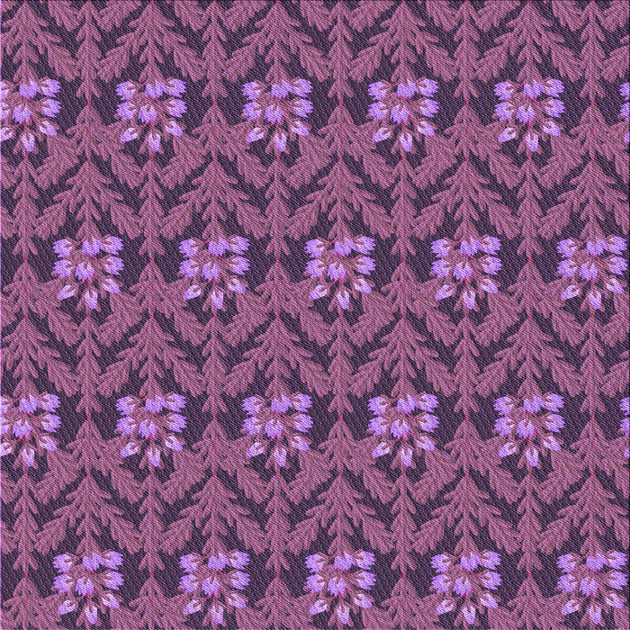 Round Patterned Dark Raspberry Purple Rug, pat2636pur