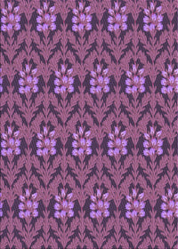 Machine Washable Transitional Dark Raspberry Purple Rug, wshpat2636pur