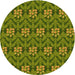 Square Machine Washable Transitional Pistachio Green Rug in a Living Room, wshpat2636yw