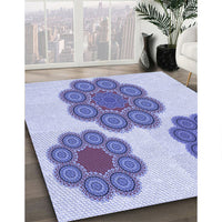 Patterned Blue Rug, pat2637blu