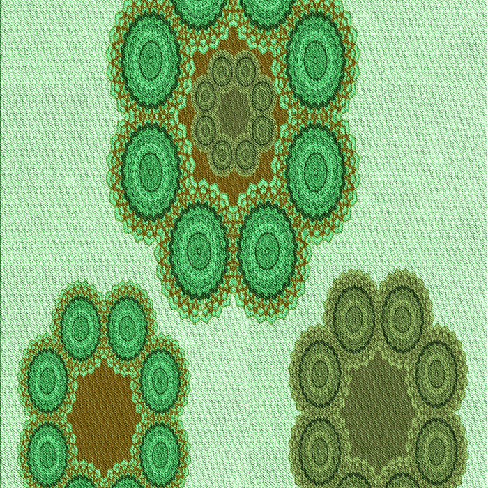 Patterned Green Rug, pat2637grn