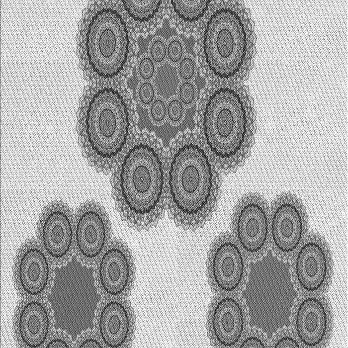 Patterned Platinum Gray Rug, pat2637gry