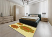 Patterned Sedona Brown Rug in a Bedroom, pat2637yw