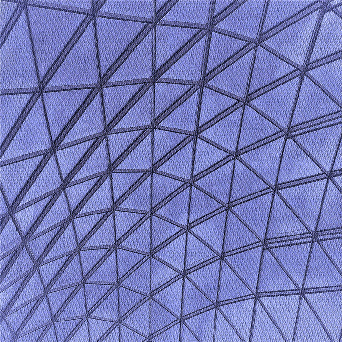 Round Patterned Sky Blue Rug, pat2638blu