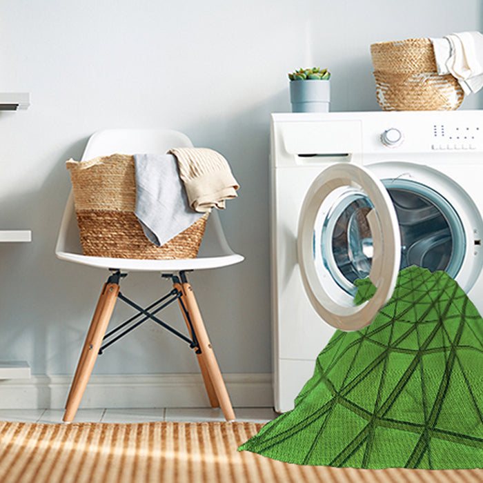 Machine Washable Transitional Green Rug in a Washing Machine, wshpat2638grn
