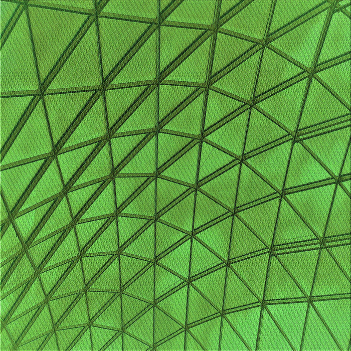 Round Patterned Green Rug, pat2638grn