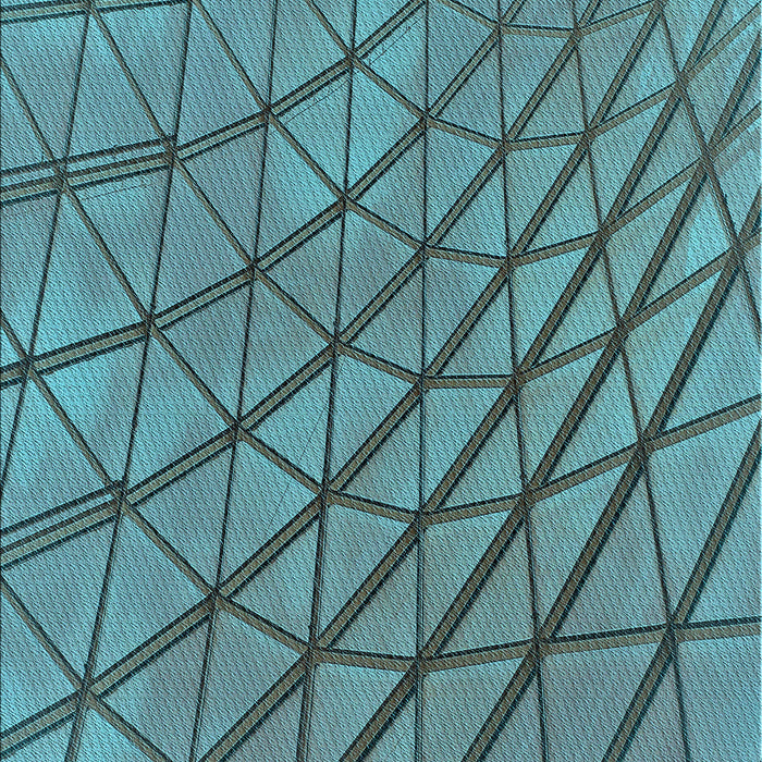 Patterned Blue Turquoise Green Rug, pat2638lblu