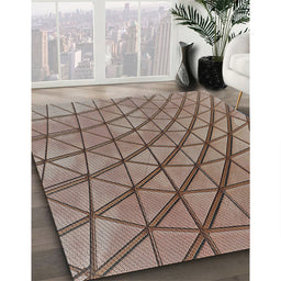 Patterned Light French Beige Brown Novelty Rug in Family Room, pat2638