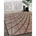 Patterned Light French Beige Brown Novelty Rug in Family Room, pat2638