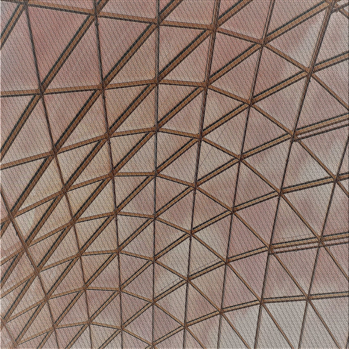 Square Patterned Light French Beige Brown Novelty Rug, pat2638