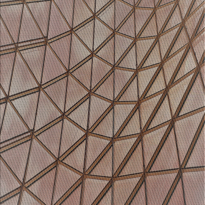 Machine Washable Transitional Light French Beige Brown Rug, wshpat2638