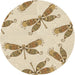 Square Patterned Vanilla Gold Rug, pat2639brn