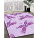 Machine Washable Transitional Purple Rug in a Family Room, wshpat2639pur