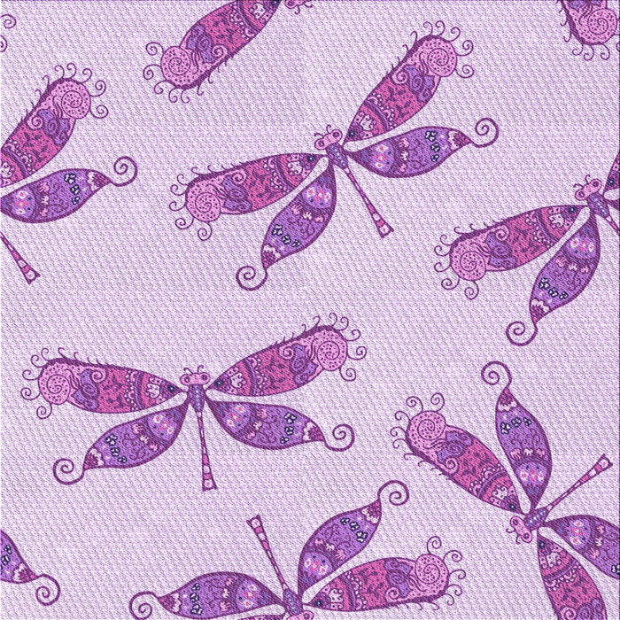 Round Machine Washable Transitional Purple Rug, wshpat2639pur