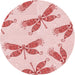 Square Patterned Light Rose Pink Rug, pat2639rd