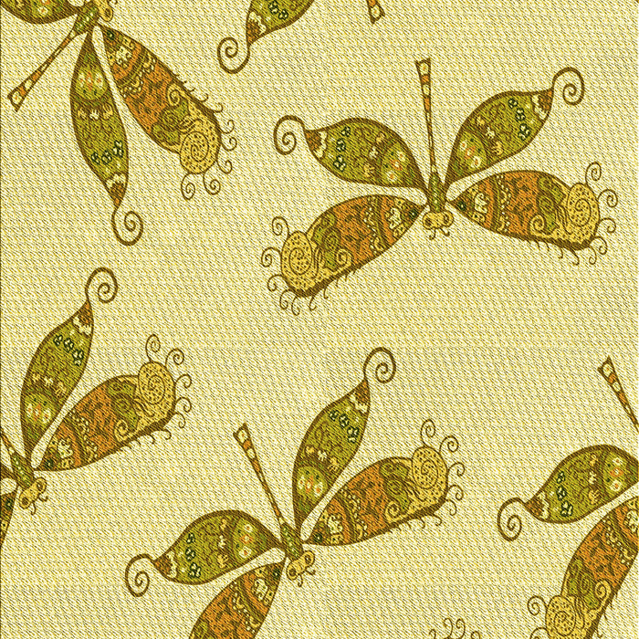 Machine Washable Transitional Caramel Brown Rug, wshpat2639yw