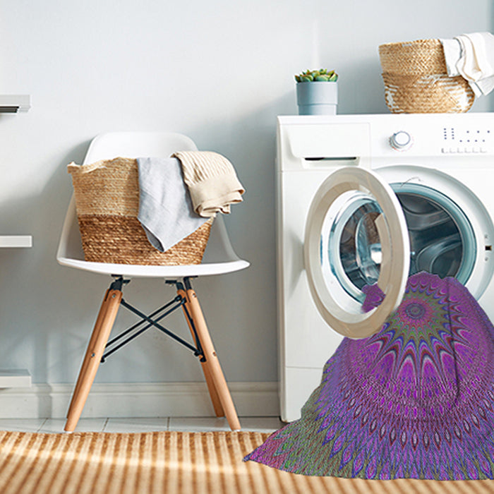 Machine Washable Transitional Lavender Purple Rug in a Washing Machine, wshpat263