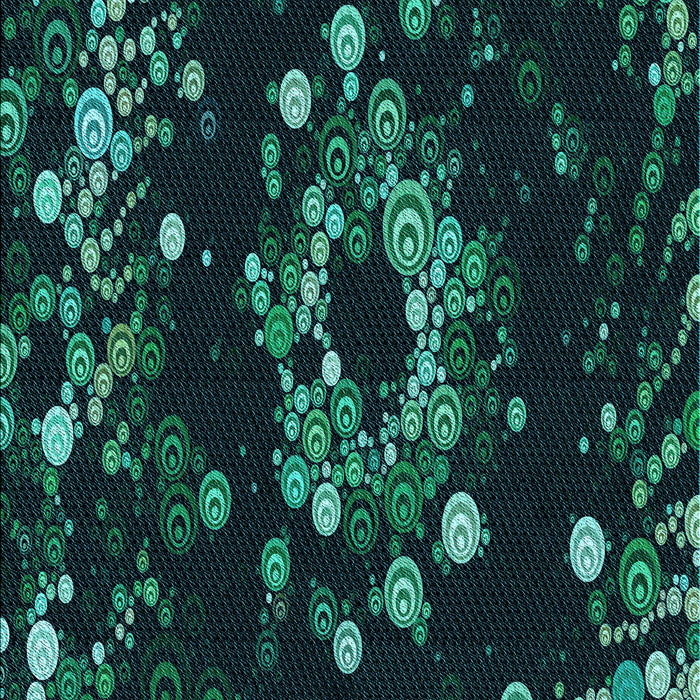 Machine Washable Transitional Dark Cyan Green Rug, wshpat264lblu