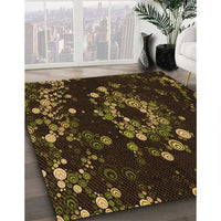 Patterned Black Brown Rug, pat264org