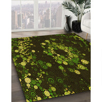 Patterned Midnight Gray Rug, pat264yw