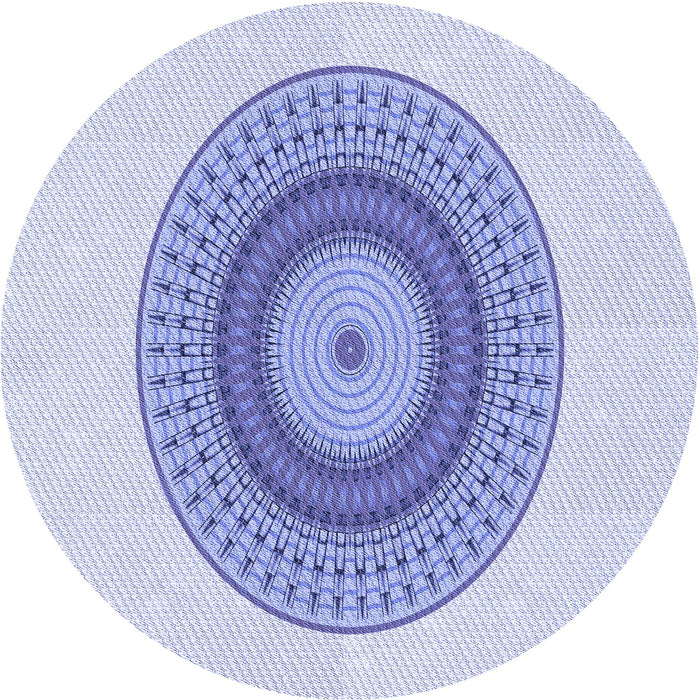 Square Patterned Blue Rug, pat2640blu