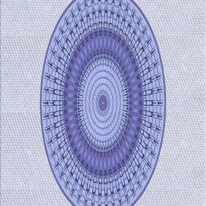 Patterned Blue Rug, pat2640blu