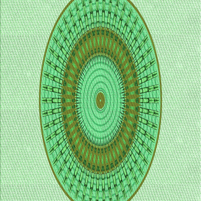 Patterned Green Rug, pat2640grn