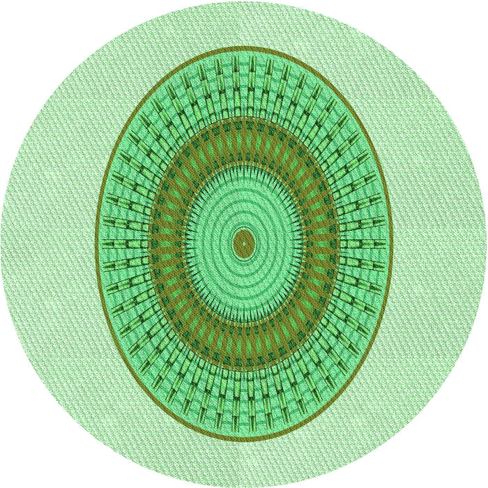 Square Machine Washable Transitional Green Rug in a Living Room, wshpat2640grn