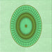 Round Patterned Green Rug, pat2640grn