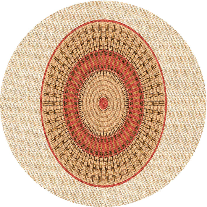 Square Machine Washable Transitional Golden Blonde Gold Rug in a Living Room, wshpat2640org