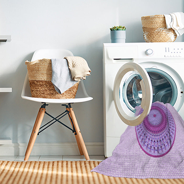 Machine Washable Transitional Purple Rug in a Washing Machine, wshpat2640pur