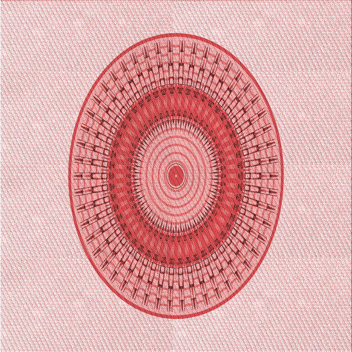 Round Machine Washable Transitional Red Rug, wshpat2640rd